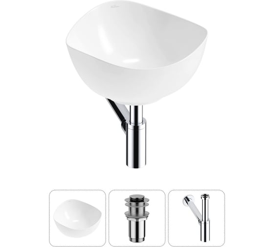 Набор Wellsee 3 в 1 Nexus Flex накладная раковина 38x36 см 20214011R 1