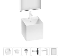 Набор Wellsee 6 в 1 M1 Limited Edition подвесная раковина 42x42 см 20219080R