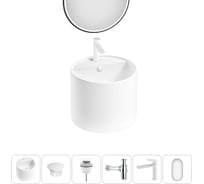 Набор Wellsee 6 в 1 M1 Limited Edition подвесная раковина 45x45 см 20219058R