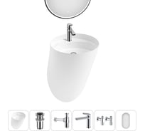 Набор Wellsee 6 в 1 M1 Limited Edition подвесная раковина 45x45 см 20218765R