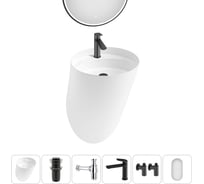 Набор Wellsee 6 в 1 M1 Limited Edition подвесная раковина 45x45 см 20218766R