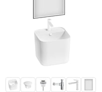 Набор Wellsee 6 в 1 M1 Limited Edition подвесная раковина 45x42 см 20219072R