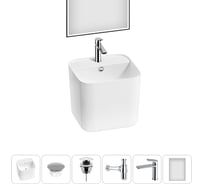 Набор Wellsee 6 в 1 M1 Limited Edition подвесная раковина 45x42 см 20219071R