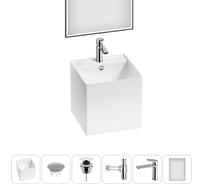 Набор Wellsee 6 в 1 M1 Limited Edition подвесная раковина 42x42 см 20219079R