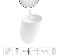 Набор Wellsee 6 в 1 M1 Limited Edition подвесная раковина 45x45 см 20218768R