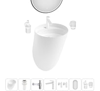 Набор Wellsee 7 в 1 M1 Limited Edition подвесная раковина 45x45 см 20218772R