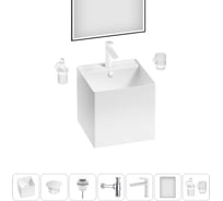 Набор Wellsee 7 в 1 M1 Limited Edition подвесная раковина 42x42 см 20219084R