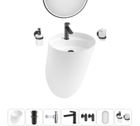 Набор Wellsee 7 в 1 M1 Limited Edition подвесная раковина 45x45 см 20218770R