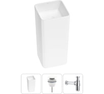 Набор Wellsee 3 в 1 Callipy Art напольная раковина 40x40x84 см 20213317R