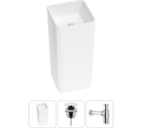 Набор Wellsee 3 в 1 Callipy Art напольная раковина 40x40x84 см 20213314R