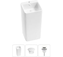 Набор Wellsee 3 в 1 Callipy Art напольная раковина 40x40x85 см 20217209R