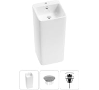 Набор Wellsee 3 в 1 Callipy Art напольная раковина 40x40x85 см 20217208R