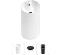 Набор Wellsee 3 в 1 Callipy Art напольная раковина 42x42x84 см 20217199R