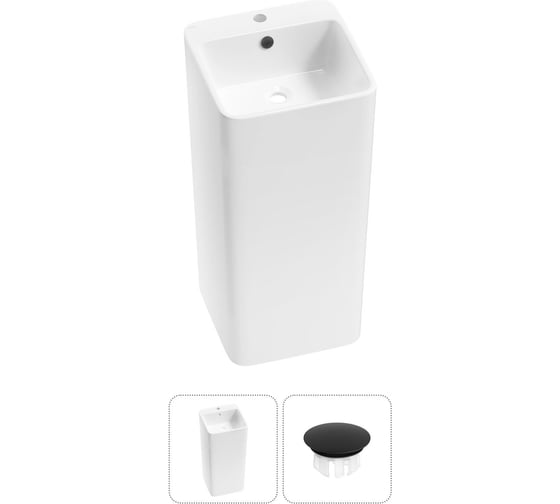 Набор Wellsee 2 в 1 Callipy Art напольная раковина 40x40x85 см 33890303R 1