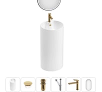 Набор Wellsee 6 в 1 Callipy Art напольная раковина 42x42x84 см 20218852R