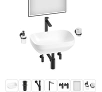 Набор Wellsee 7 в 1 Air Gap S накладная раковина 50x35 см 20218876R