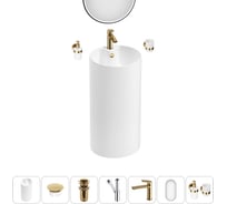 Набор Wellsee 7 в 1 Callipy Art напольная раковина 42x42x84 см 20218856R