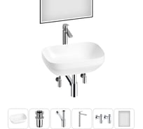 Набор Wellsee 6 в 1 Air Gap S накладная раковина 50x35 см 20218871R