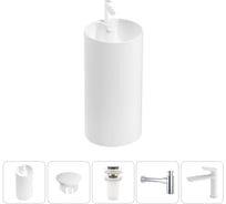 Набор Wellsee 5 в 1 Callipy Art напольная раковина 42x42x84 см 20217258R