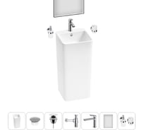 Набор Wellsee 7 в 1 Callipy Art напольная раковина 40x40x84,5 см 20218943R