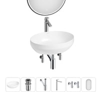 Набор Wellsee 6 в 1 Air Gap R накладная раковина 50x36 см 20218863R