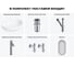 Набор Wellsee 6 в 1 Air Gap R накладная раковина 50x36 см 20218863R 12
