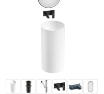 Набор Wellsee 5 в 1 Callipy Art напольная раковина 42x42x84 см 20218774R