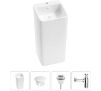 Набор Wellsee 4 в 1 Callipy Art напольная раковина 40x40x85 см 20217239R