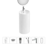 Набор Wellsee 6 в 1 Callipy Art напольная раковина 42x42x84 см 20218849R