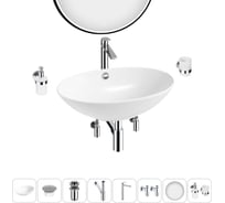 Набор Wellsee 8 в 1 Bliss накладная раковина 63x42 см 20218839R
