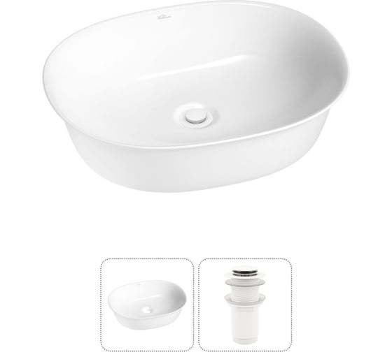 Набор Wellsee 2 в 1 Brillant iCon накладная раковина 50x40 см 20214618R 1