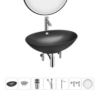 Набор Wellsee 7 в 1 Bliss накладная раковина 63x42 см 20218843R