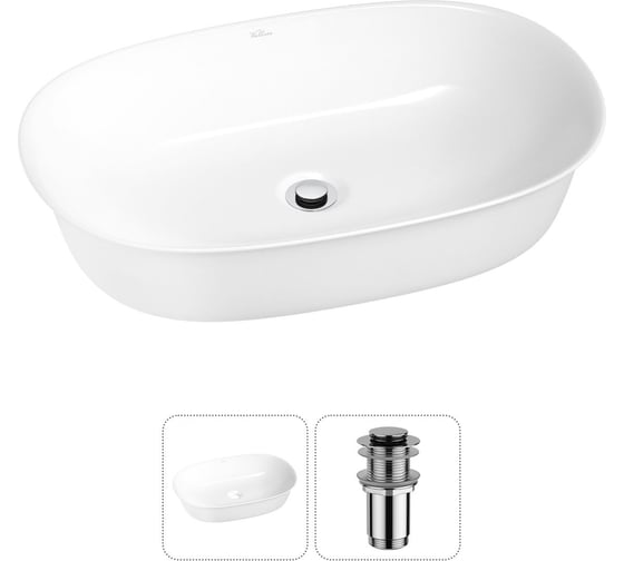 Набор Wellsee 2 в 1 Brillant iCon накладная раковина 60x40 см 20214643R 1