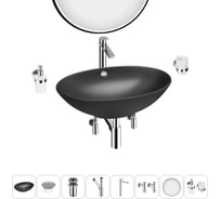 Набор Wellsee 8 в 1 Bliss накладная раковина 63x42 см 20218846R