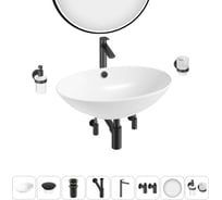 Набор Wellsee 8 в 1 Bliss накладная раковина 63x42 см 20218841R