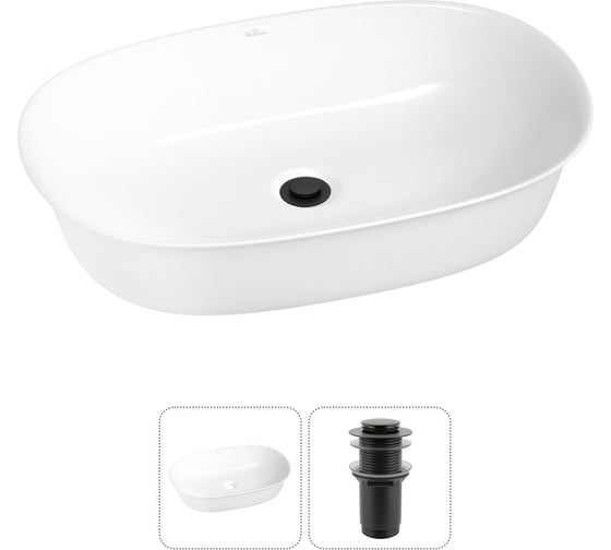 Набор Wellsee 2 в 1 Brillant iCon накладная раковина 60x40 см 20214644R 1