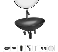 Набор Wellsee 7 в 1 Bliss накладная раковина 63x42 см 20218844R