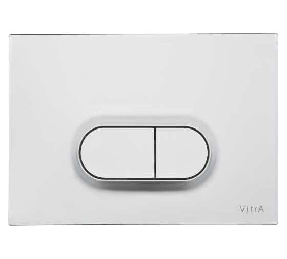 Комплект: Безободковый подвесной унитаз VITRA Mia Round, кнопка матовый хром 9856B003-7200