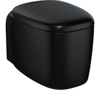 Подвесной безободковый унитаз VITRA Plural Rim-Ex, цвет матовый черный 7830B483-0075