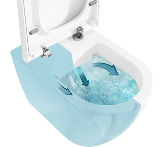 Подвесной безободковый унитаз VITRA Sanibelle 7551B003-0075