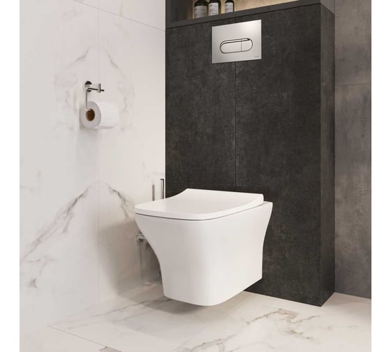 Подвесной безободковый унитаз VITRA Zentrum Square 7484B003-0075