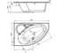 Асимметричная ванна Cersanit KALIOPE 153x100 левая 63441 8