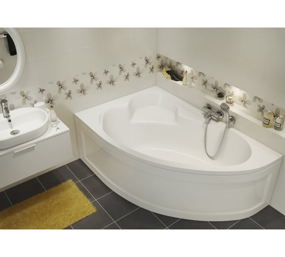 Асимметричная ванна Cersanit KALIOPE 153x100 правая 63442