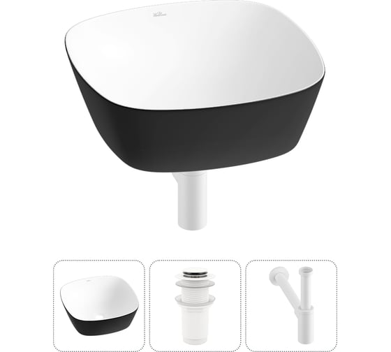 Набор Wellsee 3 в 1 Ground Breaking накладная раковина 40x40 см 20212178R 1