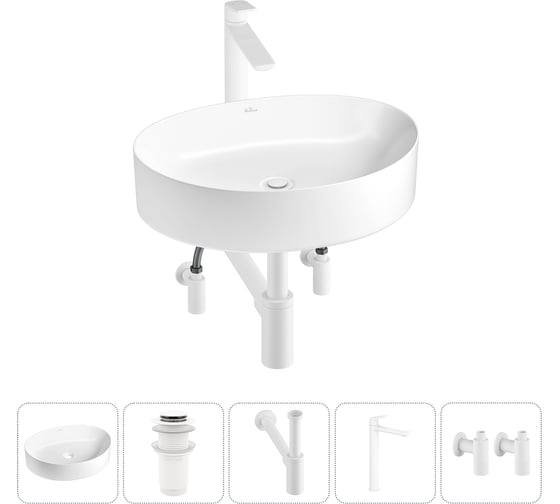 Набор Wellsee 5 в 1 Belle Spa 2.0 накладная раковина 50x38 см 20212592R 1