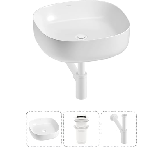 Набор Wellsee 3 в 1 Belle Spa 3.0 накладная раковина 45x45 см 20212696R 1