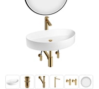 Набор Wellsee 6 в 1 Belle Spa 2.0 накладная раковина 65x40 см 20218463R