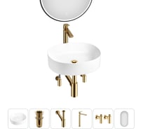 Набор Wellsee 6 в 1 Belle Spa 2.0 накладная раковина 45x42 см 20218421R