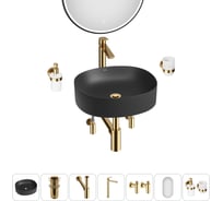 Набор Wellsee 7 в 1 Belle Spa 2.0 накладная раковина 45x42 см 20218432R