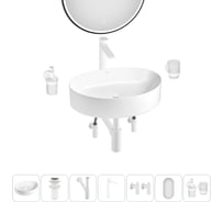 Набор Wellsee 7 в 1 Belle Spa 2.0 накладная раковина 50x38 см 20218454R